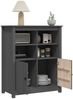 vidaXL Sideboard Grau 83 x 41,5 x 100 cm Massivholz Kiefer [821514] Bild 5
