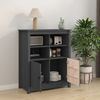 vidaXL Sideboard Grau 83 x 41,5 x 100 cm Massivholz Kiefer [821514] Bild 3