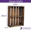 CHICCIE 6 Set Holzregal Schmalhanz 50x40x15cm - Geflammt 1x kurzes Regal Bild 2