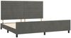 vidaXL Bettgestell mit Kopfteil Samt Dunkelgrau 200x200 cm, Härtegrad: H2 [3125837] Bild 4