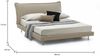 Dmora Arcore Doppelbett, Festbett mit Stoffbezug und Kopfteil, 100 % Made in Italy, geeignet für Matratze 160x190 cm, Beige Bild 3