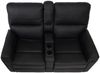 2er Kinosessel HWC-K17, Relaxsessel Fernsehsessel Sofa, Nosagfederung Getränkehalter Fach ~ Kunstleder schwarz Bild 5