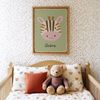Poster Kinderzimmer Zebra · Niedliches Tiermotiv auf Grün · Safari Deko für Babyzimmer · Liebevoll illustriert · Dekoprint ohne Rahmen - 80x120cm Bild 5