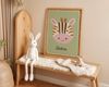 Poster Kinderzimmer Zebra · Niedliches Tiermotiv auf Grün · Safari Deko für Babyzimmer · Liebevoll illustriert · Dekoprint ohne Rahmen - 80x120cm Bild 2