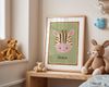 Poster Kinderzimmer Zebra · Niedliches Tiermotiv auf Grün · Safari Deko für Babyzimmer · Liebevoll illustriert · Dekoprint ohne Rahmen - 80x120cm Bild 4