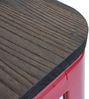 Barhocker HWC-A73 inkl. Holz-Sitzfläche, Barstuhl Tresenhocker, Metall Industriedesign stapelbar ~ rot Bild 5
