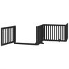 vidaXL 6-tlg. Hundetor mit Tür Faltbar Schwarz 480 cm Pappelholz 3155681 Bild 4