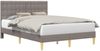 vidaXL Bettrahmen mit Kopfteil Taupe 120 x 200 cm Stoff 42027789 Bild 2