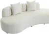 Vente-unique - BASILIANA Sofa Stoff Weiß - B 80 cm x H 76 cm x L 230 cm Bild 3