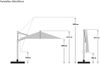 Suncomfort by Glatz Sonnenschirm / Ampelschirm "Familyflex 250 x 250", stone grey, 250 x 250 cm Bild 5