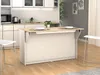 Vente-unique - BENITA Küchenmöbel Holz, Platte BeigeWeiß - B 75 cm49,2 cm x H 82 cm x L 140 cm Bild 2
