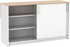 Vente-unique - BENITA Küchenmöbel Holz, Platte BeigeWeiß - B 75 cm49,2 cm x H 82 cm x L 140 cm Bild 5