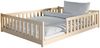Kids Collective Kinderbett Bodenbett Bett mit Rausfallschutz & Lattenrost Montessori Bett Kinder (Jungen, Mädchen, Kinder, weitere Größen 80x160, 80x180, 90x190, 90x200, 120x200 cm), Jugendbett Gitterbett Einzelbett mit Matratze, Natur 140x200 cm Bild 2
