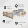 Kids Collective Kinderbett Bodenbett Bett mit Rausfallschutz & Lattenrost Montessori Bett Kinder (Jungen, Mädchen, Kinder, weitere Größen 80x160, 80x180, 90x190, 90x200, 120x200 cm), Jugendbett Gitterbett Einzelbett mit Matratze, Natur 140x200 cm Bild 3