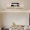 ZMH Deckenlampe LED Deckenleuchte Wohnzimmer - 45W Wohnzimmerlampe RGB Farbwechsel Schwarz Modern Schlafzimmerlampe Dimmbar mit Fernbedienung Flurlampe Schwenkbar Deckenlampen für Kinderzimmer Bild 5
