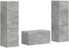 vidaXL TV-Schrankset 5 pcs Beton Grau Holzwerkstoff 3409099 Bild 2