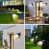 QUBEBU LED Solarleuchte LED Solarleuchte Strahler 1/2/4/6 Stück LED Gartenleuchte Solarlampe, LED fest integriert, Warmweiß+Weiß, IP65 Wasserdicht, Solarlampe, Gartenstrahler Bild 3