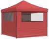vidaXL Pop-Up Partyzelt, faltbar, Stahl / PE, Burgunderrot, mit 4 Seitenteilen, 315 x 292 x 292 cm Bild 4