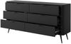Bettso 'LANTE' Kommode mit Schubladen, Holzwerkstoff Schwarz, 81x38x163 cm Bild 2