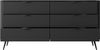 Bettso 'LANTE' Kommode mit Schubladen, Holzwerkstoff Schwarz, 81x38x163 cm Bild 4