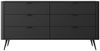 Bettso 'LANTE' Kommode mit Schubladen, Holzwerkstoff Schwarz, 81x38x163 cm Bild 3