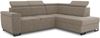 Ecksofa Natan mit Schlaffunktion und einstellbare Kopfstützen - Wohnlandschaft mit Metallfüßen, Couchgarnitur, Bettkasten, Sofa (Ecksofa Rechts, Beige (Paros 02)) Bild 2