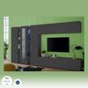 Dmora Ausgestattete Wand Bellino, TV-Ständer-Wohnzimmerset, Wohnzimmermöbel mit Vitrine und LED-Licht, 100 % Made in Italy, 320 x 30 x 180 cm, Anthrazit, Bild 4