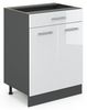 Küchenunterschrank R-Line Weiß Hochglanz 60 cm mit Schublade, ohne Arbeitsplatte Vicco Bild 4