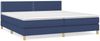vidaXL Boxspringbett mit Matratze Blau 200x200 cm Stoff, Härtegrad: H2 [3140567] Bild 2
