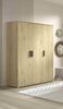 Kleiderschrank Keelia Eiche 3 trg mit Fächern Bild 2
