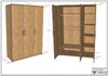 Kleiderschrank Keelia Eiche 3 trg mit Fächern Bild 3