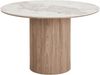 Esstisch >Athens< in weiss / Dunkelbraun, Keramik, MDF, Dekor - 76x120cm (HxD) Bild 1