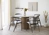 Esstisch >Athens< in weiss / Dunkelbraun, Keramik, MDF, Dekor - 76x120cm (HxD) Bild 2