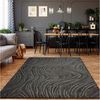 Vimoda Designteppich Teppich Wohnzimmer modern dicht & weich, Rechteckig, Höhe: 11 mm, Einfarbig, Wellenmuster, Läufer, Kurzflor, neues Design, ED Effekt Bild 4
