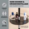 bremermann Teleskop-Badregal ausziehbar bis max. 290 cm aus Metall in Schwarz Bild 3