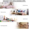 Kinderregal 57,4 x 57,4 x 94 cm mit 9 Fächern und 3 Stoffschubladen – Eckregal aus MDF in Weiß Bild 4