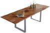 Esstisch Baumkante Akazie nuss 120(200)x90 Ansteckplatten silber ADINA 155644790 Bild 2