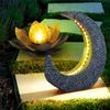 2x LED Solarleuchten Lotosblüte, Mondsichel Bild 4