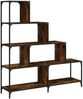 vidaXL Bücherregal 4 Etagen Räuchereiche 139x33,5x149 cm Holzwerkstoff 842478 Bild 2