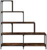 vidaXL Bücherregal 4 Etagen Räuchereiche 139x33,5x149 cm Holzwerkstoff 842478 Bild 5