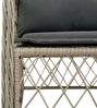 vidaXL 5-tlg. Garten-Essgruppe mit Kissen Hellgrau Poly Rattan 3212174 Bild 5
