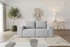Sofa Designersofa ESTELLE 2-Sitzer in Stoff Opera Velvet Hellgrau Bild 2