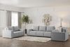 Sofa Designersofa ESTELLE 2-Sitzer in Stoff Opera Velvet Hellgrau Bild 3