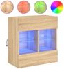vidaXL TV-Wandschrank mit LED-Leuchten Sonoma-Eiche 58,5x30x60,5 cm 837094 Bild 2