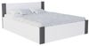 FDM Stauraumbett mit Bettkasten und Lattenrost 120x200, 140x200, 160x200 und 180x200cm (MADE IN EU - Gästebett Tagesbett Kinderbett belastbar bis 400kg - viel Stauraum, ideal für Paare, in Weiß-Natur oder Weiß-Grau), Metallrahmen mit hydraulischer Klap... Bild 4