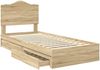 vidaXL Aufbewahrungsbett Sonoma-Eiche 100 x 200 cm Holzwerkstoff 3413536 Bild 5