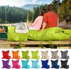 Green Bean® 2er Set XXL Sitzsack inkl. Poufmit mit EPS-Perlen - Riesensitzsack 140x180 Liege-Kissen Bean-Bag - Hellgrün Bild 2