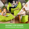 Green Bean® 2er Set XXL Sitzsack inkl. Poufmit mit EPS-Perlen - Riesensitzsack 140x180 Liege-Kissen Bean-Bag - Hellgrün Bild 3