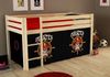 Kinderbett Karolina 210x114x106 Massivholz Natur Textilset Pirate Bild 2