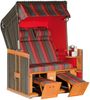 Sonnenpartner Strandkorb Konsul 2-Sitzer Halbliegemodell anthrazit/rot mit Sonderausstattung Bild 4
